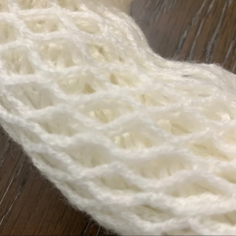 Off white knitted infinity scarf